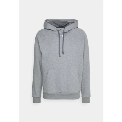 Image of Under Armour Rival Hoodie Hoodie, Men&#039;s, Size: XS, Castlerock light heather/white