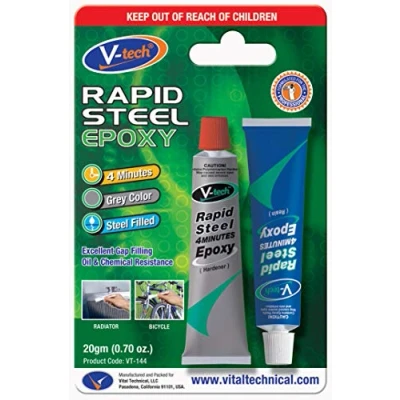 Image of Streetwize VT144 V tech Rapid Steel Epoxy Resin Quick 4 Min Reinforced Metal Weld Putty 20g