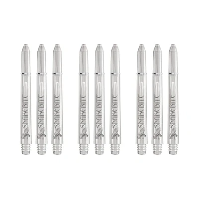 Image of RED DRAGON Peter Wright Snakebite Signature Series Medium Clear Stems 3 Sets Per Pack (9 Shafts in Total)