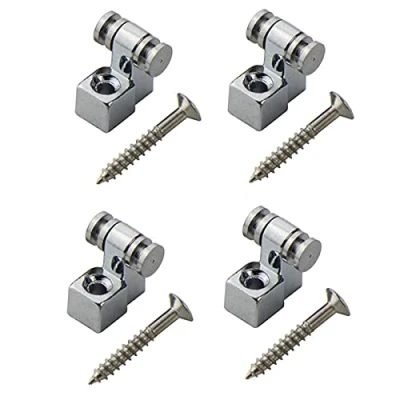 Image of 4 Pcs Roller Guitar String Tree Guides Retainers with Mounting Screws Accessories for Fender Strat Stratocaster Tele Telecaster Electric