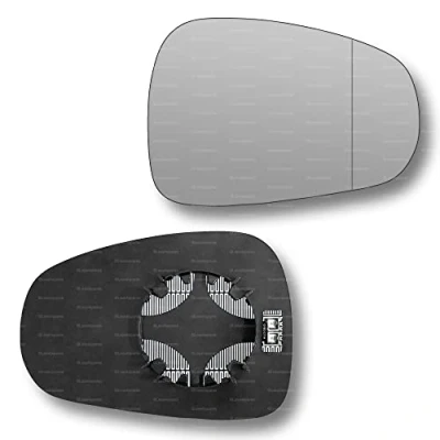 Image of Less4spares Replacement Wing Mirror Glass Right Compatible with Alfa Romeo 159 2005 2011 CLIP ON Driver Off side Heated Blind Spot