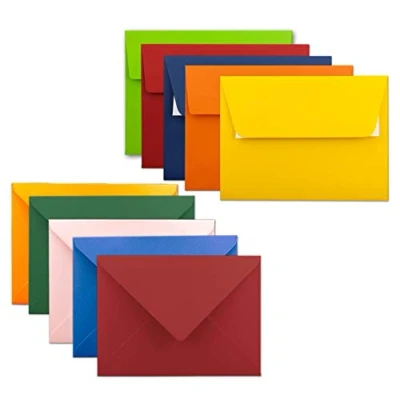 Image of Coloured Envelopes Mixed/Assorted Sizes/Colours Mix â“ Various Designs/Marke Gustav Neuser DIN C6 Colourful