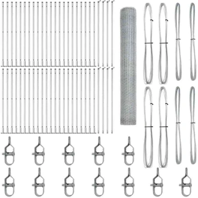 Image of vidaXL Hexagon Fence 1,2x100 m Galvanised Steel