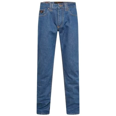 Image of Forge Mens Staright Leg Jeans Big &amp; Tall Regular Fit Cotton Work Casual Denim Pants Trousers Indigo 42 Waist 36 Inside