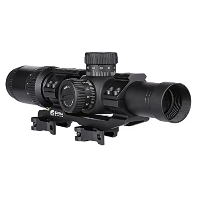 Image of SPINA OPTICS 1.2 6x24 FFP First Focus Plane Telescopic Sight Tactical Hunting Rifle Scope Scopesights with Mil dot Reticle (with 5055 QD mount)