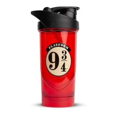 Image of Shieldmixer Hero Pro Classic Shaker Platform 9 3/4 BPA Free Gym Accessories Protein Fitness Drinking Bottle Red 700 ml