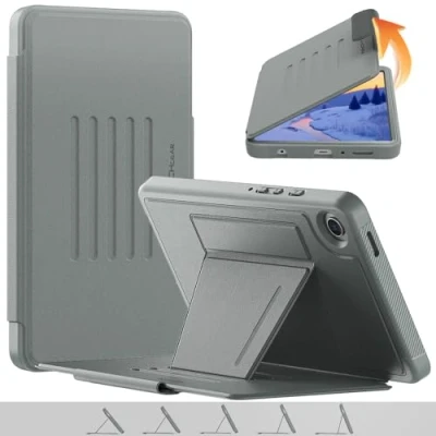 Image of TECHGEAR Enduro Case For Samsung Galaxy Tab A9 8.7&quot; (SM X110 / SM X115) Tough &amp; Rugged Strong Magnetic Flip [Auto Sleep/Wake] Drop Proof Cover with [Multi Angle Stand] Card Slot, Red