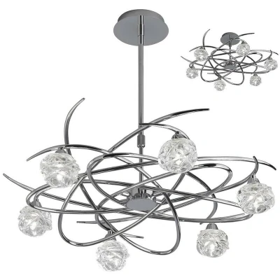 Image of Maremagnum Semi Flush Convertible 6 Light G9, Polished Chrome