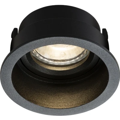 Image of KnightsBridge Dipa Single Fixed Round Anti Glare Downlight Black