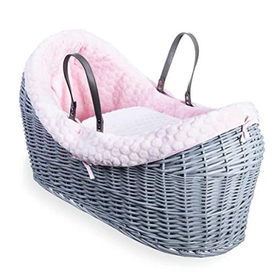 Image of Clair de Lune Moses Basket, Pink