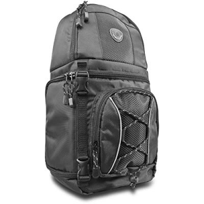 Image of Mantona Loop photography backpack for DSLRs (incl. rain cover, sling carry system) black