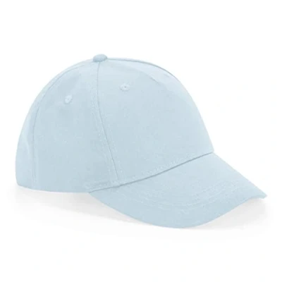 Image of Beechfield B63B Junior Organic Cotton 5 Panel Cap Powder Blue