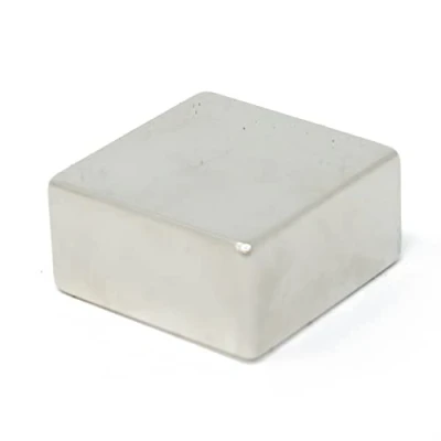 Image of N42 Neodymium Square Magnet 1 in. x 1/2 thick 46.47lbs Pull (Pack of 1)