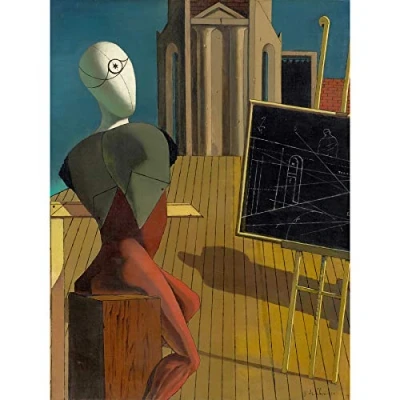 Image of Artery8 Giorgio de Chirico The Seer Large Wall Art Poster Print Thick Paper 18X24 Inch