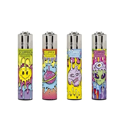 Image of ksp partners ltd e commerce 4 X CLIPPER LIGHTERS (PSYCHADELIC MUSHROOMS)