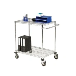 Image of Mobile Trolley 2 Tier Chrome