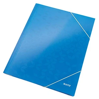 Image of Leitz Wow 3 Flap Folder A4, Blue