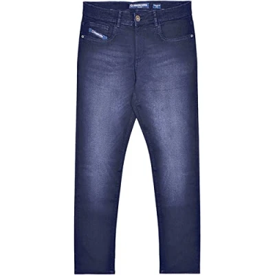 Image of Lambretta Mens Chester Straight Fit Denim Jeans Dark 38R