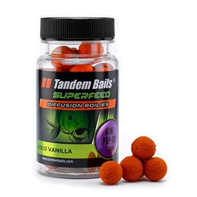Image of Tandem Baits SuperFeed Mini Diffusion Pop Up Coco Vanila Carp Fishing Hookbaits Ups Bait Accessories for Monster Fish 12mm 30g
