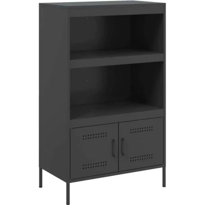 Image of vidaXL Highboard Black 68x39x113 cm Steel