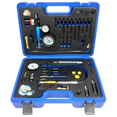 Image of ZKTOOL 46PCS Compression Tester, for Gasoline and Diesel Engines, Pressure Loss Cylinder Suitable HDI, TDCi, Pump Duse Cars, Trucks Motorcycles