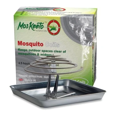 Image of Mosquito &amp; Insect Repellent Spiral coils for Outdoor use Garden Patio Camping. Made in The UK from Recycled Material (x1 Pack of 10 Coils)