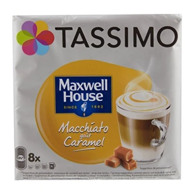 Image of Tassimo Maxwell House Macchiato Caramel, Coffee, Coffee Capsule, Latte, 8 Portions