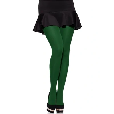 Image of Merry Style Women&#039;s 60 DEN Microfiber Tights Plus Size MS 162 (Bottle Green, XXXL)