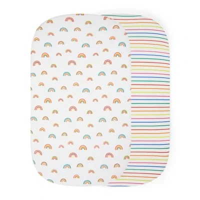Image of Ickle Bubba 2 Pack Fitted Crib Sheets (Rainbow Dreams)