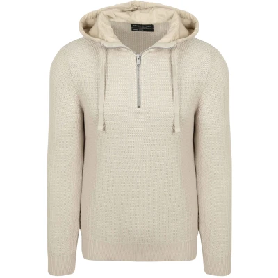 Image of Marc O'Polo Troyer WITH HOOD Structured Hoodie, Men's, Size: XXL, Light oat