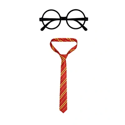 Image of The Fancy Dress® Wizard Glasses Tie Set World Book Day School Cosplay Dress Week Costume Accessory