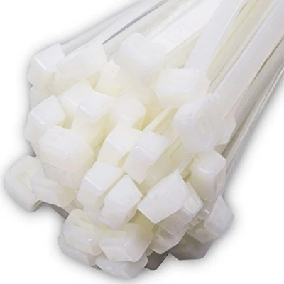Image of 100x Strong Quality Natural Cable Ties 250mm x 4.8mm Heavy Duty Heat &amp; Cold Resistant Zip