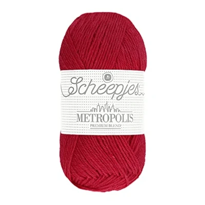 Image of Scheepjes Metropolis 058 Bordeaux Yarn 5x50g
