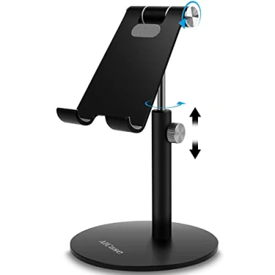Image of AICase Universal Adjustable Tablet/Phone Stand for iPad Pro 10.5/9.7/12.9, Air, Mini 2/3/4, iPhone, Samsung Tab, Other Smartphones and Tablets [4 12.9 Inch] Black