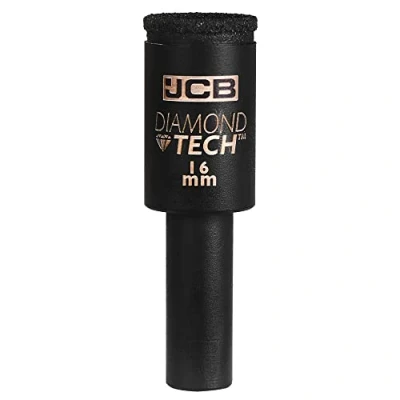 Image of JCB Diamond TECH™ Hole Saw with Tough Alloy Body &amp; High Grade Exposed Diamonds 16mm Tipped, Universal Fit Ideal for Home Improvement Installation of Pipework