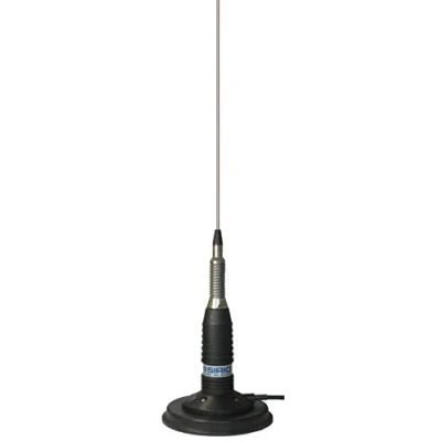 Image of SIRIO antenne Ml 145 Mag with Magnetic Base Diameter 125 mm, Vehicle CB Antenna, Frequency 27 28.5 Mhz, Maximum Power 900 W (Cw) Short Time, Stainless Steel/Black, Height 1.42 m, Cable 3.6 m