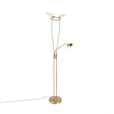 Image of Qazqa Modern Floor lamp Bronze incl. LED and dimmer Lexus 1 Light Steel Suitable for Living Room I Bedroom