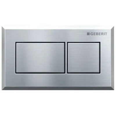 Image of Geberit Pneumatic Dual Flush Plate Square Design Brushed Chrome (116.051.GH.1)