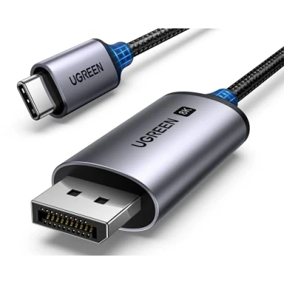 Image of UGREEN USB C to DisplayPort Cable 2M [8K@60Hz, 4K@240Hz, 2K@240Hz], DP1.4, Thunderbolt DP with HDR, VRR &amp; ALLM, Compatible MacBook, Mac Mini, iPad, XPS, Surface, iPhone 15 Series, Galaxy