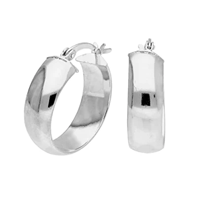 Image of Sterling Silver Chunky Creole 20mm Hoop Earrings