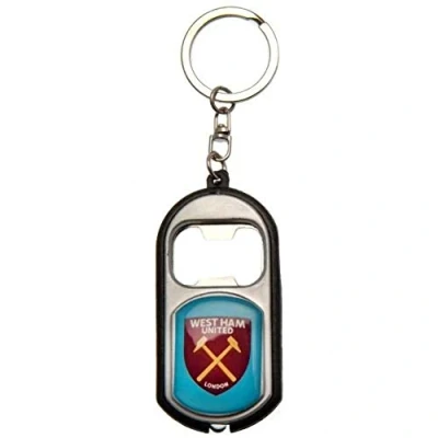 Image of Official West Ham United FC Torch Light Bottle Opener Keyring in a Gift Box