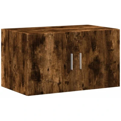 Image of vidaXL Wall Cabinet Smoked Oak 70x42.5x40 cm Engineered Wood