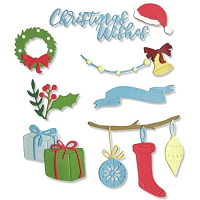 Image of Sizzix Thinlits Die Set 20PK Christmas Decorations, 664702, Multicolor, One Size