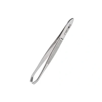 Image of REMOS Tweezers Made of Stainless Steel with Slanted &amp; cranked tip 8 cm