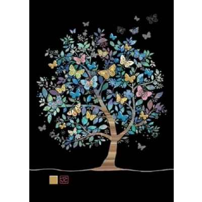 Image of Bug Art Blank Greeting Card Jewel Range Butterfly Tree