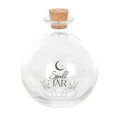 Image of Something Different Wholesale 10cm Glass Spell Jar with Recipe Booklet Love, Luck, Protection, Manifestation Spells