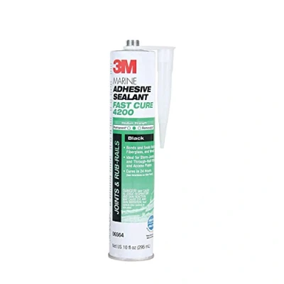 Image of 3M Marine Adhesive/Sealant Fast Cure 4200, 06564, Black, 1/10 Gallon