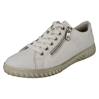 Image of Rieker Women&#039;s N0900 Sneaker, White, 7.5 UK