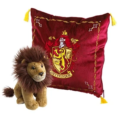 Image of The Noble Collection Gryffindor House Mascot Plush &amp; Cushion Officially Licensed 13in (34cm) Harry Potter Toy Dolls Lion For Kids Adults