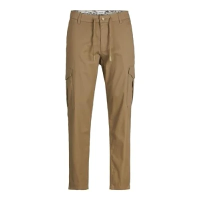 Image of JACK &amp; JONES Men&#039;s Jpstace Jjsummer Cargo Trousers, Elmwood, 31 W/30 L